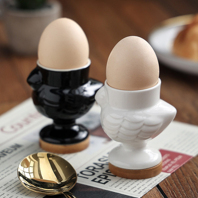 Ceramic Egg Cup Chick Shape Boiled Egg Cup Holder Stand Container Kitchen  Breakfast Banquet Eggs Supplies - AliExpress
